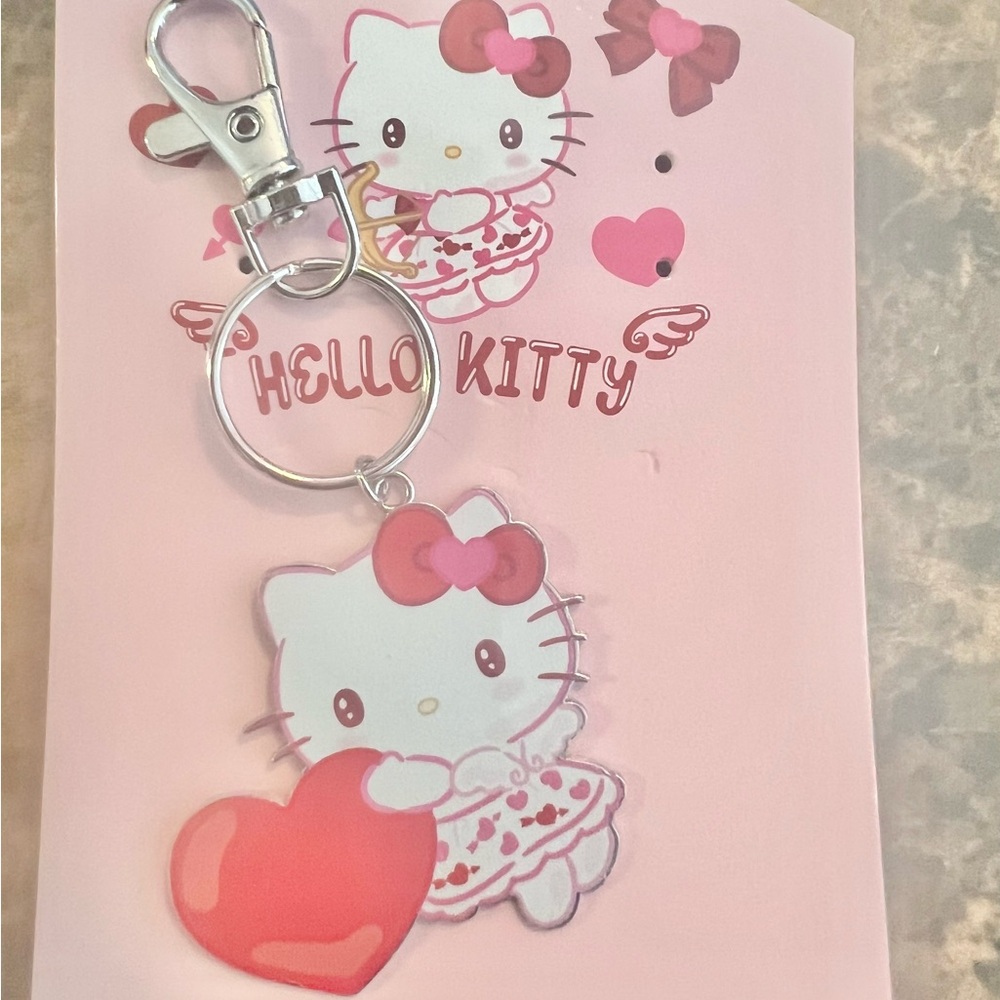NWOT Hello Kitty Keychain with Heart